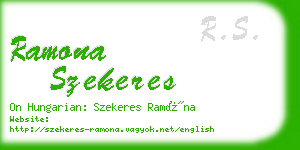 ramona szekeres business card